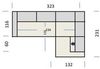 Polstergarnitur >Donaugh< Kopfteilverstellungen&Schwenkrücken, silbergrau - 323x76x231 (BxHxT) Bild 3