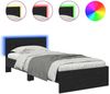 vidaXL Bettrahmen Schwarz Eichen-Optik 90 x 190 cm Holzwerkstoff 885834 Bild 2