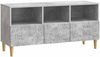 vidaXL TV-Schränk 102 x 34,5 x 50 cm Betongrau Holzwerkstoff 895138 Bild 2
