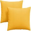 vidaXL Sofakissen 2 Stück Helles Gelb 60 x 60 cm Cordstoff 42014038 Bild 2