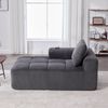 2-Sitzer Sofa B 158 x T 93 x H 61 cm aus Cord in Dunkelgrau mit Becherhaltern Bild 3