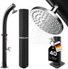 STEELSØN 'Selara' Solardusche 40 Liter, schwarz, warmes Wasser bis 60°C, Gartendusche mit schwankendem Regenduschkopf und Wasserhahn, Outdoor Dusche inkl. Schutzhaube Bild 1