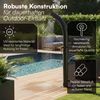 STEELSØN 'Selara' Solardusche 40 Liter, schwarz, warmes Wasser bis 60°C, Gartendusche mit schwankendem Regenduschkopf und Wasserhahn, Outdoor Dusche inkl. Schutzhaube Bild 3