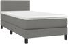 vidaXL Boxspringbett mit Matratze Dunkelgrau 90x200 cm Stoff 3139866 Bild 3