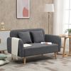 HOMCOM 2-Sitzer Doppelsofa mit Kissen und Anti-Rutsch Beinen Bild 3