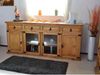 MiaMöbel Mexico Sideboard mit Glas Glas, Massivholz Pinie Landhaus Mexiko Möbel Mexikanisch Bild 2