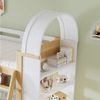 Flieks Etagenbett, Kinderbett 90x200 cm mit dreistufigem Regal und dreistufiger Leiter Bild 4