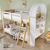 Flieks Etagenbett, Kinderbett 90x200 cm mit dreistufigem Regal und dreistufiger Leiter Bild 2