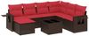 vidaXL 8-teiliges Gartensofa-Set mit Kissen, braun, Polyrattan 3220513 Bild 2