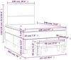 vidaXL Boxspringbett mit Matratze Dunkelgrau 120x190 cm Stoff 3270342 Bild 3