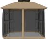vidaXL Pavillon mit Doppeldach & Netzwänden Taupe 2,94x2,94 m Stahl 368456 Bild 3