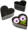 matches21 HOME & HOBBY Blumentopf Herz Pflanzschalen für draussen 3er Set schwarz marmoriert in 26 cm (3 St), Blumen-Schale als wetterfeste Friedhof-Schale Grab-Schmuck Grabschale Bild 4
