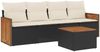 vidaXL 5-tlg. Garten-Sofagarnitur mit Kissen Schwarz Poly Rattan 3227456 Bild 2