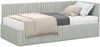 vidaXL Eckbettgestell mit Matratze mit Kopfteil 2 pcs Hellgrau Samt 3393808 Bild 2