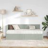 vidaXL Eckbettgestell mit Matratze mit Kopfteil 2 pcs Hellgrau Samt 3393808 Bild 3