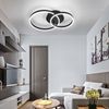 ZMH LED Deckenlampe Dimmbar Deckenleuchte Wohnzimmer Schwarz Wohnzimmerlampe Modern Schlafzimmerlampe 46W 2-Ringen für Schlafzimmer Arbeitszimmer Büro Küchen Hotel Restaurant Esszimmer- 59*40*12CM Bild 3