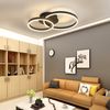 ZMH LED Deckenlampe Dimmbar Deckenleuchte Wohnzimmer Schwarz Wohnzimmerlampe Modern Schlafzimmerlampe 46W 2-Ringen für Schlafzimmer Arbeitszimmer Büro Küchen Hotel Restaurant Esszimmer- 59*40*12CM Bild 4