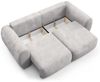 Sofa 2-Sitzer mit Schlaffunktion SIMONE in Stoff Ambience Grau Bild 2