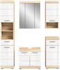 furnling Badmöbel-Set Scott, (5-St, aus Hochschrank, Spiegelschrank, Hängeschrank, Standschrank, WBU), Badmöbel, Badezimmermöbel, Komplett-Set, modern, Breite 164 cm Bild 5