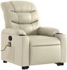 vidaXL Massagesessel mit Aufstehhilfe Creme Kunstleder 3206607 Bild 4