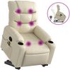 vidaXL Massagesessel mit Aufstehhilfe Creme Kunstleder 3206607 Bild 2