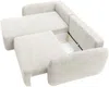 Vente-unique - PLUFATI Sofa Stoff Weiß - B 165 cm x H 83 cm x L 230 cm Bild 4