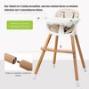 COSTWAY Hochstuhl 2 in 1 Babystuhl, aus Holz, höhenverstellbar, einstellbar Bild 4