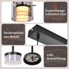 ZMH LED Pendelleuchte Glas 3 Flammig 157cm Esszimmer Wohnzimmer Küche Schlafzimmer Flur Bild 2