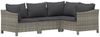 vidaXL 9-tlg. Garten-Lounge-Set mit Kissen Grau Poly Rattan 3187299 Bild 5