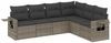 vidaXL 6-tlg. Garten-Sofagarnitur mit Kissen Grau Poly Rattan 3220209 Bild 2