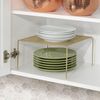 mDesign Geschirrablage 2er Set Metall Messing Freistehendes Tellerregal Regal Bild 2