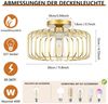 Sunicol Deckenleuchte LED Deckenlampe aus Metall mit Glühbirne, E27-Fassung, Hängelampe für Küche Flur Wohnzimmer Schlafzimmer Esszimmer Bild 3