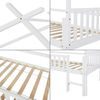 Hausbett Sotkamo 90x200cm mit Rausfallschutz Kiefernholz Weiß [en. casa] Bild 5