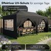 STEELSØN 'Rynara' Pavillon 3x6 m, schwarz, wasserdicht, stabil und UV-beständig, Faltpavillon mit 6 Seitenteilen, Pop Up Pavillon inkl. Tragetasche Bild 2