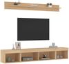 vidaXL 5-tlg. Wohnwand mit LED-Beleuchtung Sonoma-Eiche Holzwerkstoff 3216684 Bild 5
