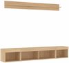 vidaXL 5-tlg. Wohnwand mit LED-Beleuchtung Sonoma-Eiche Holzwerkstoff 3216684 Bild 3