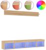 vidaXL 5-tlg. Wohnwand mit LED-Beleuchtung Sonoma-Eiche Holzwerkstoff 3216684 Bild 2