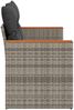 vidaXL Gartensofa 2-Sitzer mit Kissen Grau Poly Rattan 366128 Bild 5