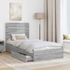 vidaXL Aufbewahrungsbett Graues Sonoma 90 x 200 cm Holzwerkstoff 3411927 Bild 3