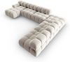 Micadoni Modulares Panorama Ecksofa Bellis 7-Sitzer Rechts Samt Bluvel Dunkelbeige Bild 3