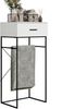 trendteam smart living - Strike - Beistelltisch - Weiß/Schwarz - Wohnzimmertisch auf robustem Metallgestell - (BxHxT) 60 x 132 x 48 cm - praktische Schublade Bild 5