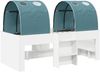 vidaXL Bett mit Tunnel 4 pcs Weiß und Hellblau Holzwerkstoff 3423570 Bild 2
