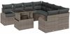 vidaXL Gartensofa-set mit Speicher 9 pcs Grau Poly-Rattan 3348615 Bild 2
