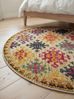 benuta Teppich Casa, rund, Höhe: 11 mm, Teppich Wohnzimmer, Esszimmer, Schlafzimmer, Flur, Farbenfroh, Retro Bild 3