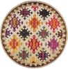 benuta Teppich Casa, rund, Höhe: 11 mm, Teppich Wohnzimmer, Esszimmer, Schlafzimmer, Flur, Farbenfroh, Retro Bild 2