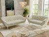 Skandinavisches Sofa Set PIRS 3-2, Komplettset, Wellenfederung, Buche Füße, Sitzgruppe, Polstermöbel Set - Beige Velvet Bild 3