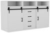 HOMAVO Sideboard HG1 kommode mit Schiebetüren & 4 Schubladen – 140 cm (FSC®, viel Stauraum, pflegeleicht), für Wohnzimmer Schlafzimmer Büro Flur Bild 4