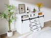HOMAVO Sideboard HG1 kommode mit Schiebetüren & 4 Schubladen – 140 cm (FSC®, viel Stauraum, pflegeleicht), für Wohnzimmer Schlafzimmer Büro Flur Bild 3