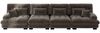 Ecksofa in Braun, modulares Chenille-Sofa mit tiefem Sitz und runden Polsterarmlehnen,81x406x77 cm Bild 3