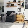 Home Collective Kommode 60 cm breit Holz Highboard Sideboard für Flur Schlafzimmer Wohnzimmer (Kommode Schlafzimmer Kommode mit Schubladen Holz Schrank), Kinderzimmer Organizer, 55 cm hoch mit 2 Schubladen Eiche Bild 3